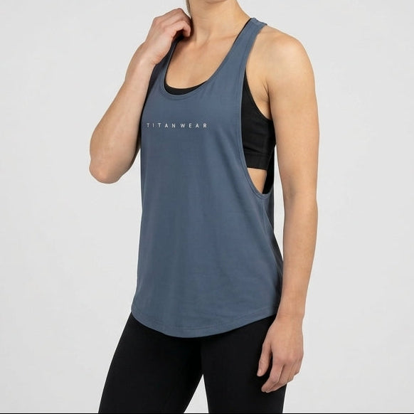 Women's Open-Back Poly Stringer - Dark Grey