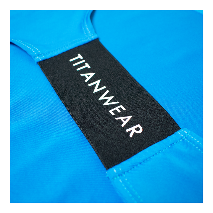 logo blue stringer singlet titanwear