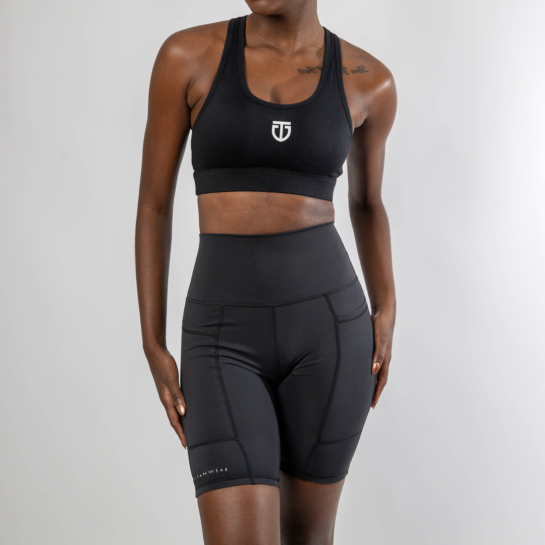 Women's Ultra High Waisted Biker Shorts - Black