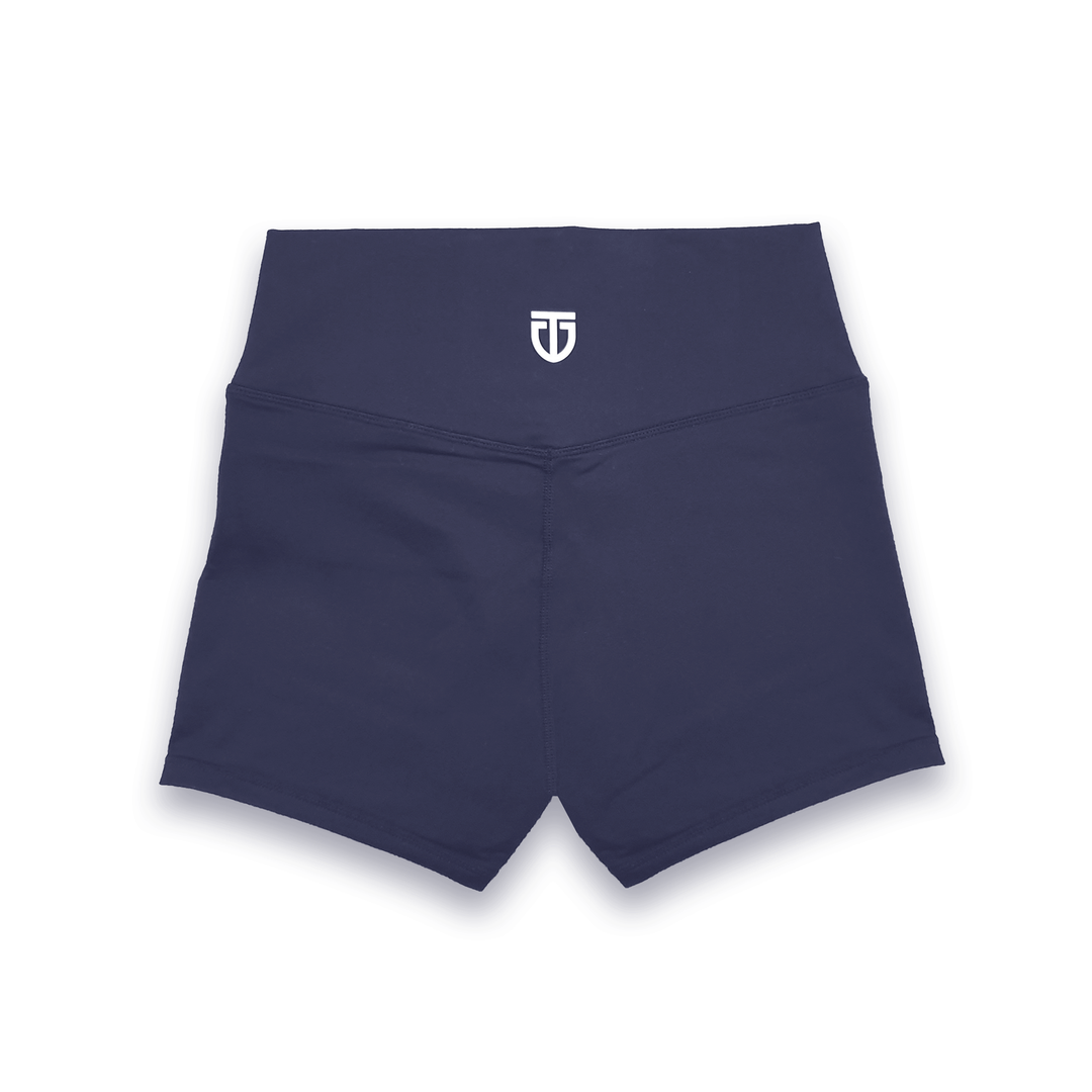 Women's High Waisted Booty Shorts - Navy