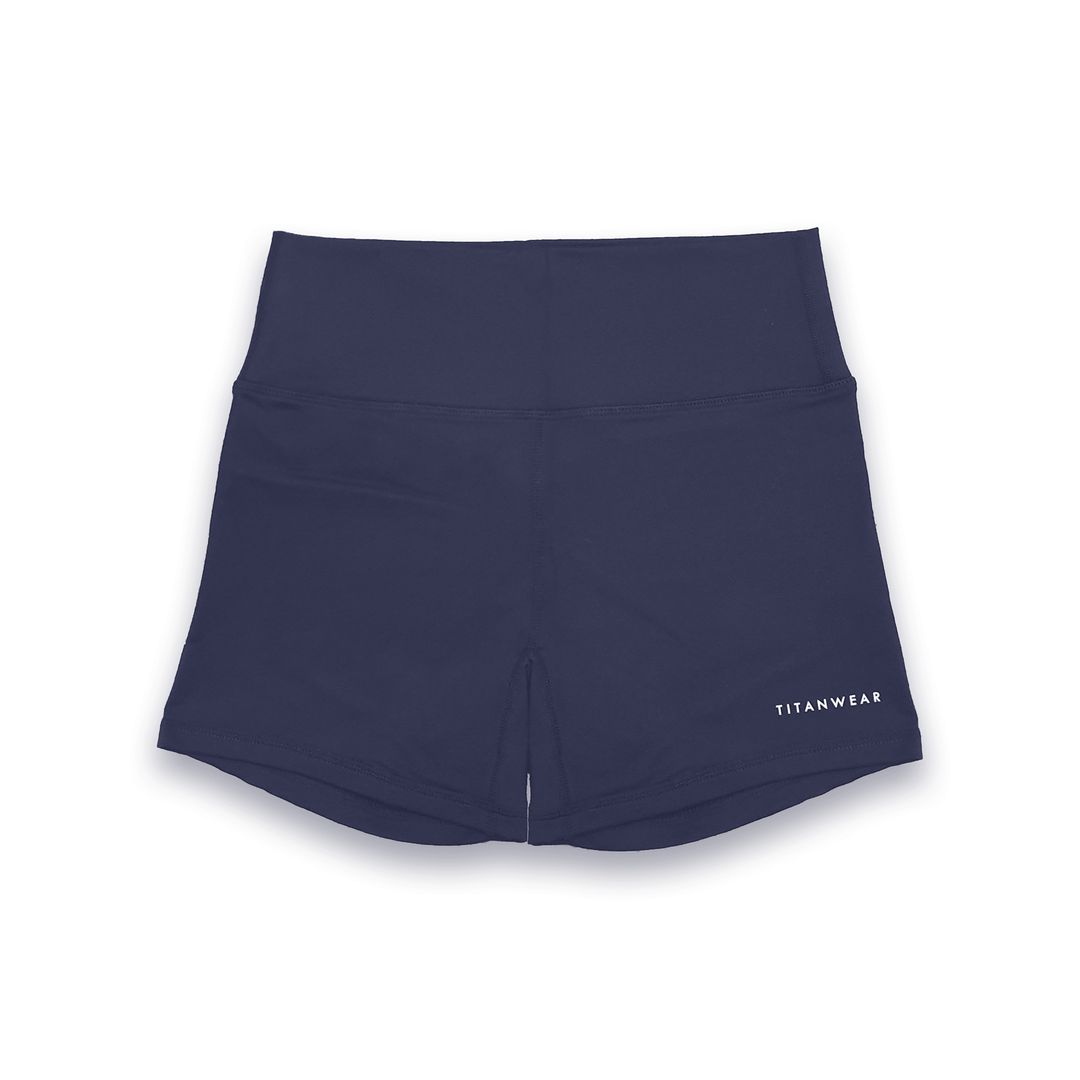 Women's High Waisted Booty Shorts - Navy